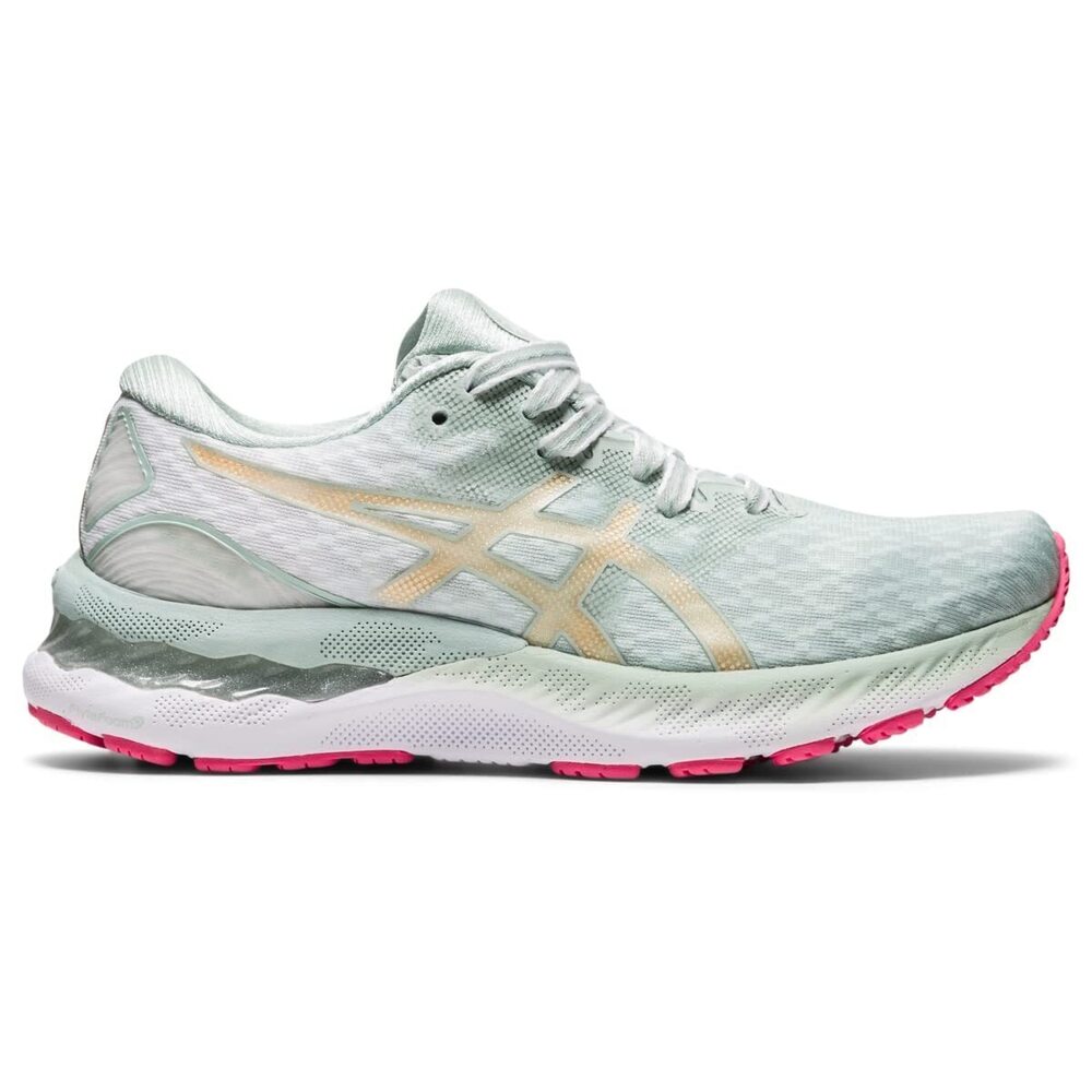 ASICS WOMEN'S GEL-NIMBUS 23 RUNNING SHOES, 9.5, LICHEN ROCK/CHAMPAGNE